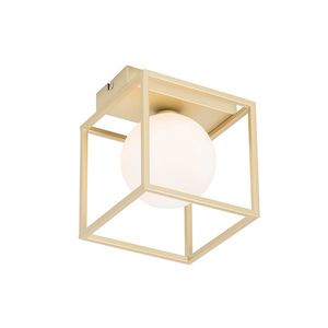 Designová stropní lampa zlatá s bílou - Aniek obraz
