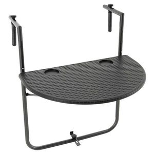 Garthen Závěsný sklopný stolek ratanového vzhledu - černý obraz
