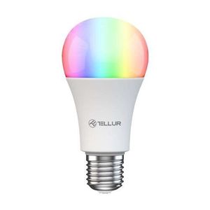 Tellur WiFi Smart žárovka E27, 9 W, RGB bílé provedení, teplá bílá, stmívač obraz