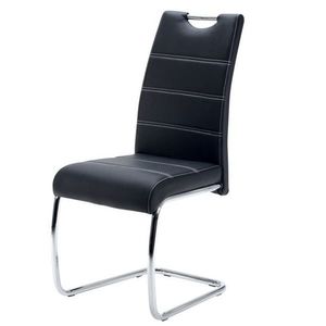 Jídelní židle FLORA S černá, syntetická kůže obraz