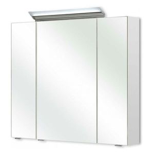 Zrcadlová skříňka s osvětlením FILO 040 bílá vysoký lesk obraz