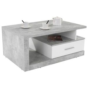Konferenční stolek IGUAN beton/bílá obraz