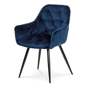 Jídelní židle ELIZABETH modrá/černá obraz