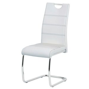 Jídelní židle GROTO bílá/stříbrná obraz