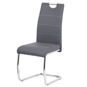 Jídelní židle GROTO šedá/stříbrná obraz