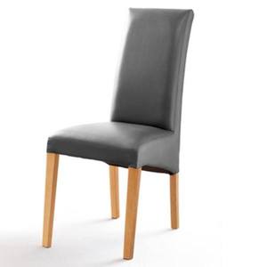 Jídelní židle FOXI I buk přírodní/textilní kůže šedá obraz