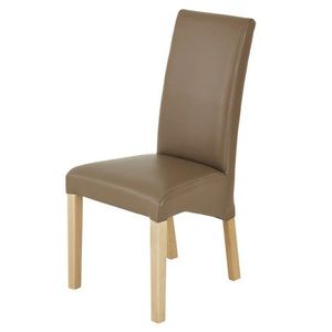 Jídelní židle FOXI I buk přírodní/textilní kůže cappuccino obraz