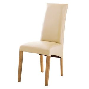Jídelní židle FOXI III dub olejovaný/textilní kůže béžová obraz