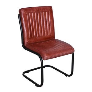 Hnědá kožená židle Botio - 52*62*89 cm 50713 obraz