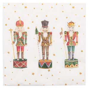 Papírové kapesníky s louskáčky Happy Little Christmas - 33*33 cm (20ks) HLC73-1 obraz