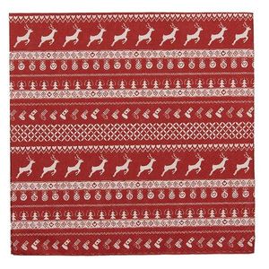 Červené papírové ubrousky Nordic Christmas - 33*33 cm (20ks) NOC73 obraz