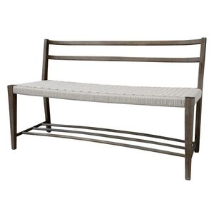Přírodní dřevěná lavice s výpletem Limoges Bench - 120*47*77cm 41058300 (41583-00) obraz