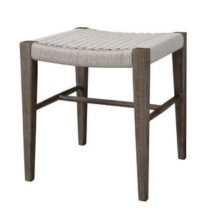 Přírodní dřevěná lavice / stolička s výpletem Limoges Stool - 44*43*48cm 41058100 (41581-00) obraz