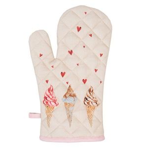 Béžová bavlněná chňapka - rukavice se zmrzlinou Frosty And Sweet - 18*30 cm FAS44 obraz