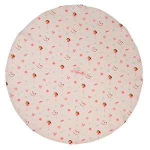 Béžová kulatá bavlněná utěrka Pastel Nutcracker - Ø 80 cm PNC48 obraz