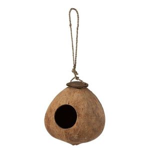 Závěsná ptačí budka kokosový ořech - 14*14*27 cm 10777 obraz
