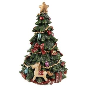 Hrací kolotoč vánoční stromeček s houpacím koníkem - Ø 12*19 cm 6PR3766 obraz