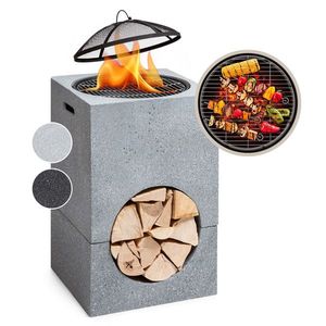 Blumfeldt Monolith, ohniště s grilem, MGO a ocelovým pláštěm, včetně ochrany proti jiskření obraz
