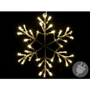 Nexos 42991 Vánoční LED dekorace - sněhová vločka - 30 cm teple bílá obraz