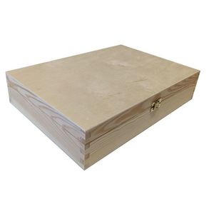 91436 Dřevěná uzavíratelná krabička, 35 x 7 x 25 cm obraz