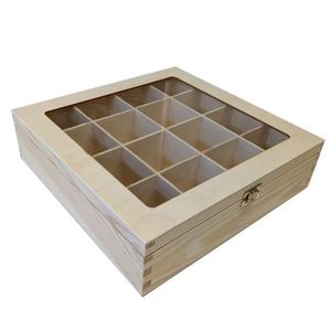 91430 Dřevěná uzavíratelná krabička, 30 x 8 x 29 cm obraz
