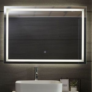 80779 Aquamarin Koupelnové zrcadlo s LED osvětlením, 100 x 70 cm obraz