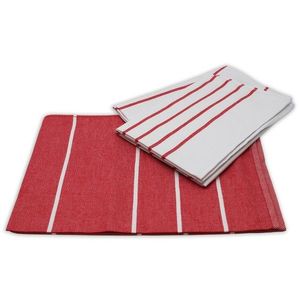 Trade Concept Kuchyňská utěrka z egyptské bavlny Červené pruhy, 50 x 70 cm, sada 3 ks obraz