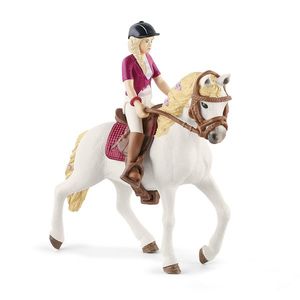 Schleich 42540 Blondýna Sofia s pohyblivými klouby na koni, 15 cm obraz