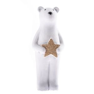Betonový medvěd s hvězdou, 20 cm obraz