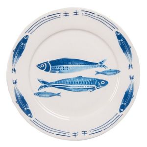 Porcelánový dezertní talíř s rybkami Fish Blue - Ø 20*2 cm FIBDP obraz