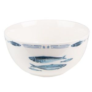 Porcelánová miska na polévku s rybkami Fish Blue - Ø 14*7 cm / 500 ml FIBPU obraz