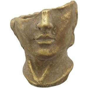 Bronzovo - hnědý antik květináč dívka Bronie - 15*15*18 cm 241711 obraz