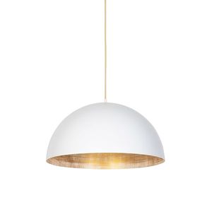 Industriální závěsná lampa bílá se zlatem 50 cm - Magna Eco obraz