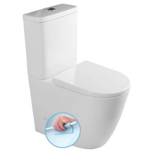 SAPHO TURKU RIMLESS WC kombi zvýšený sedák, spodní/zadní odpad, bílá PC104WR obraz