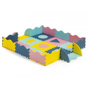 ECOTOYS Pěnová puzzle podložka Shapes barevná - 25 kusů obraz