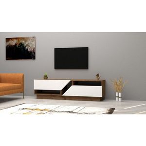 Hanah Home TV stolek Koza 160 cm ořech/bílý obraz