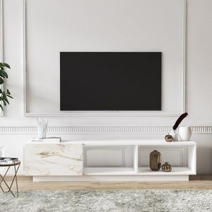 Hanah Home TV stolek Lepando 180 cm bílý obraz