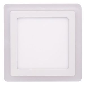 Ecolite Bílý vestavný LED panel hranatý 195 x 195mm 12W+4W podsvícený LED-DUO-S12W obraz