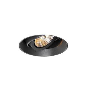 Moderní zapuštěná bodová černá GU10 AR70 kruhová ozdoba - Oneon obraz