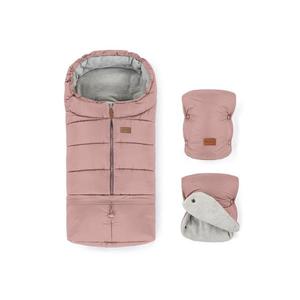 Petite&Mars PETITE&MARS - SADA Dětský fusak 3v1 JIBOT + rukávníky na kočárek JASIE růžová obraz
