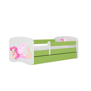 Kocot kids Dětská postel Babydreams víla s křídly zelená, varianta 70x140, bez šuplíků, bez matrace obraz