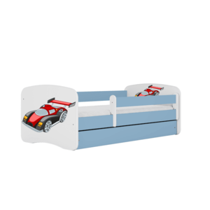 Kocot kids Dětská postel Babydreams závodní auto modrá, varianta 70x140, bez šuplíků, bez matrace obraz
