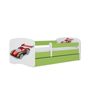 Kocot kids Dětská postel Babydreams závodní auto zelená, varianta 70x140, bez šuplíků, bez matrace obraz