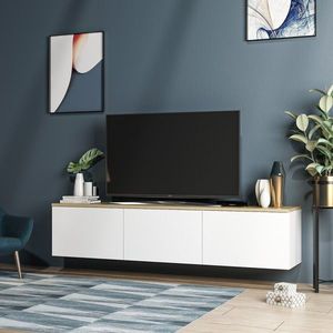 Hanah Home TV stolek Neon 160 cm dub/bílý obraz