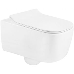 MEXEN/S Stella Závěsná WC mísa včetně sedátka s slow-slim, duroplast, bílá 30680800 obraz
