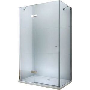 MEXEN/S Roma sprchový kout otevírací 110x100, sklo transparent, chrom + vanička 854-110-100-01-00-4010 obraz