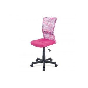 Dětská kancelářská židle KA-2325 látka / plast Autronic Růžová obraz