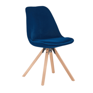 Jídelní židle SABRA látka / dřevo Modrá, Jídelní židle SABRA látka / dřevo Modrá obraz