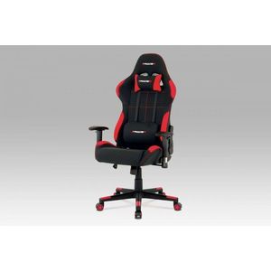 Kancelářská židle KA-F02 látka / plast Červená obraz