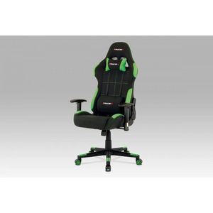 Kancelářská židle KA-F02 látka / plast Zelená obraz